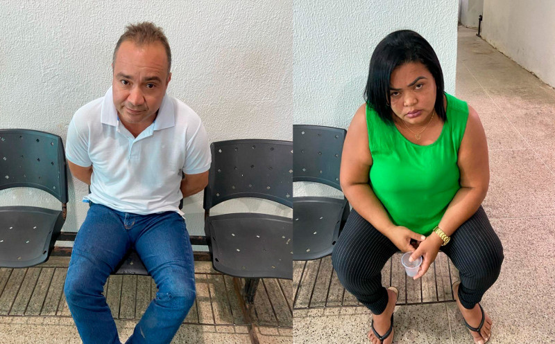 Casal é preso suspeito de aplicar golpes em idosos na cidade de Piripiri - (Divulgação/PC-PI)