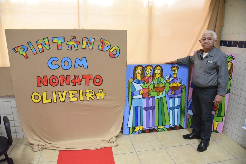 Nonato Oliveira já ministrou oficinas de pintura em mais de 30 escolas - (Assis Fernandes/ODIA)