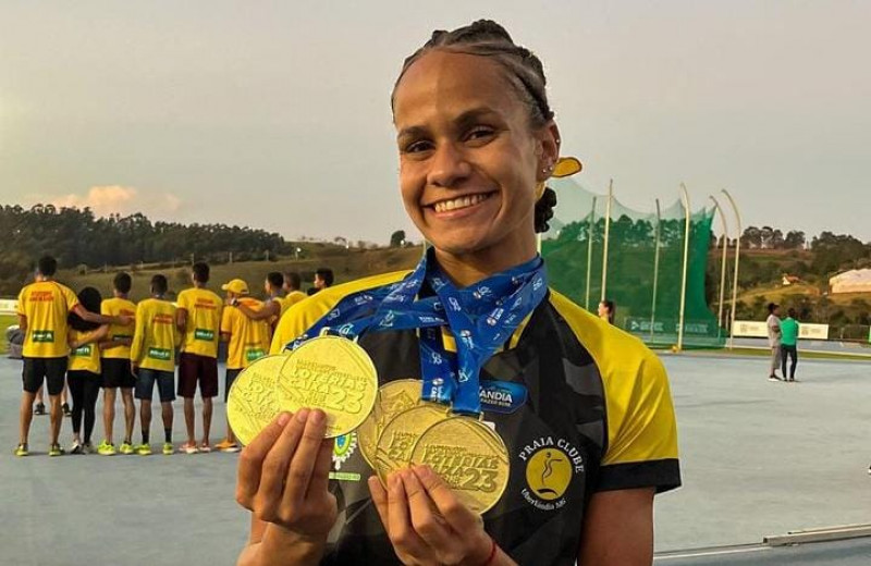 Letícia Lima conquistou cinco medalhas, na despedida da categoria Sub-23. - (Reprodução/Redes Sociais)