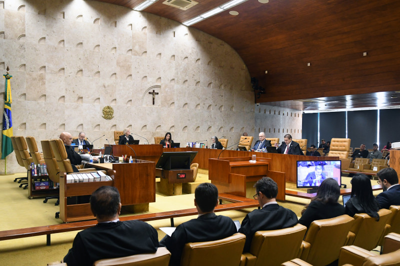 Corte do Supremo Tribunal Federal durante julgamento. - (Carlos Moura/SCO/STF)