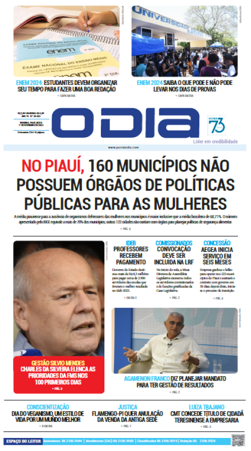 Confira os principais destaques do Jornal O Dia desta sexta-feira (01)