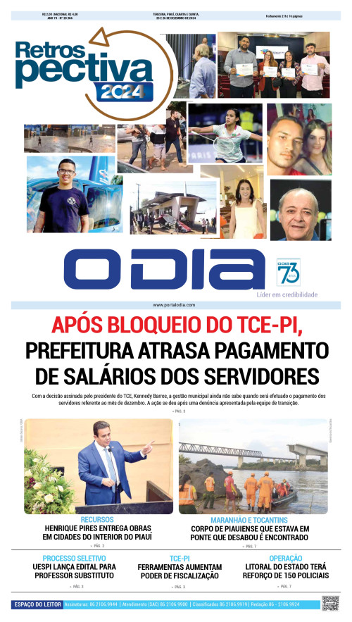 Confira os principais destaques do Jornal O Dia desta quarta-feira (25)