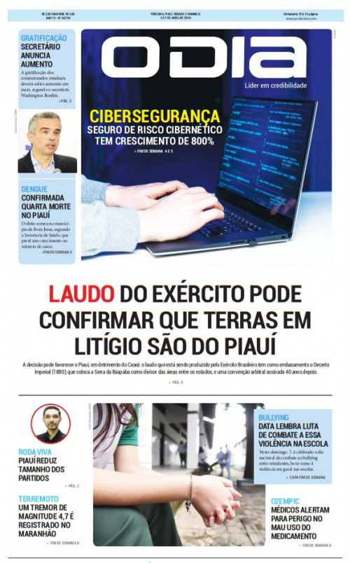 Confira os destaques do Jornal O Dia deste domingo (07) - (ODIA)