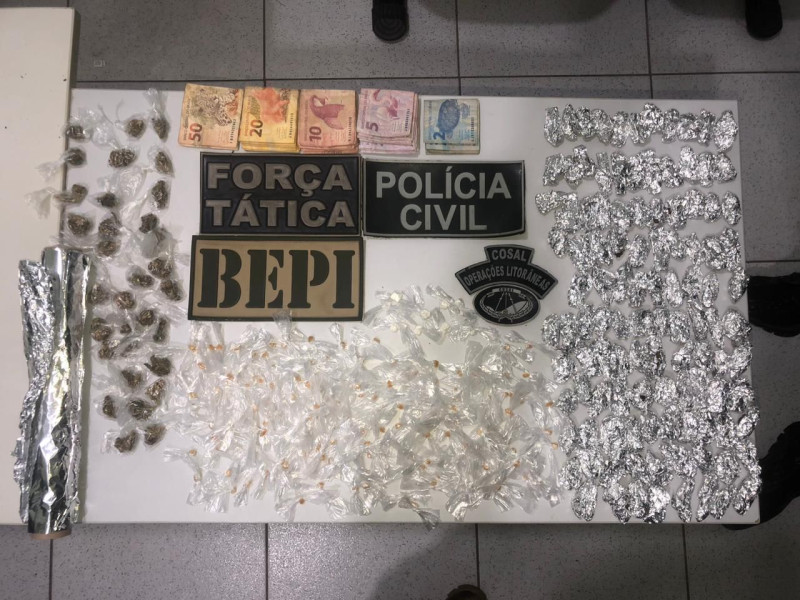 Apreensões de drogas em Parnaíba - (Divulgação / Polícia Militar - PI)