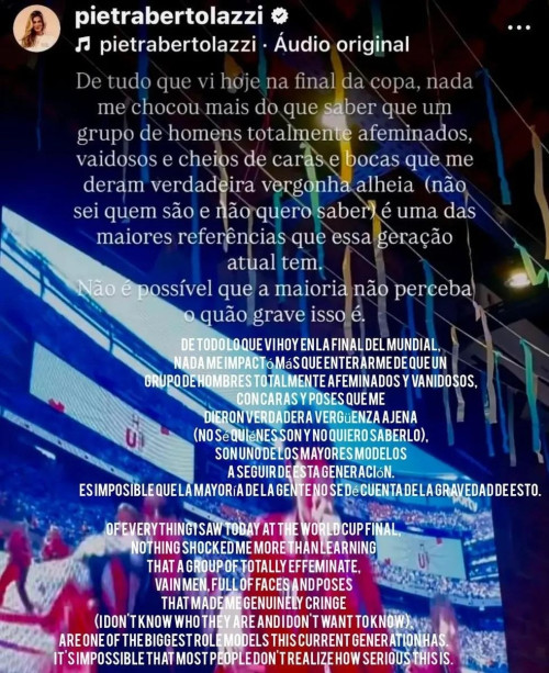 O comentário que gerou reação nas redes - (Reprodução)