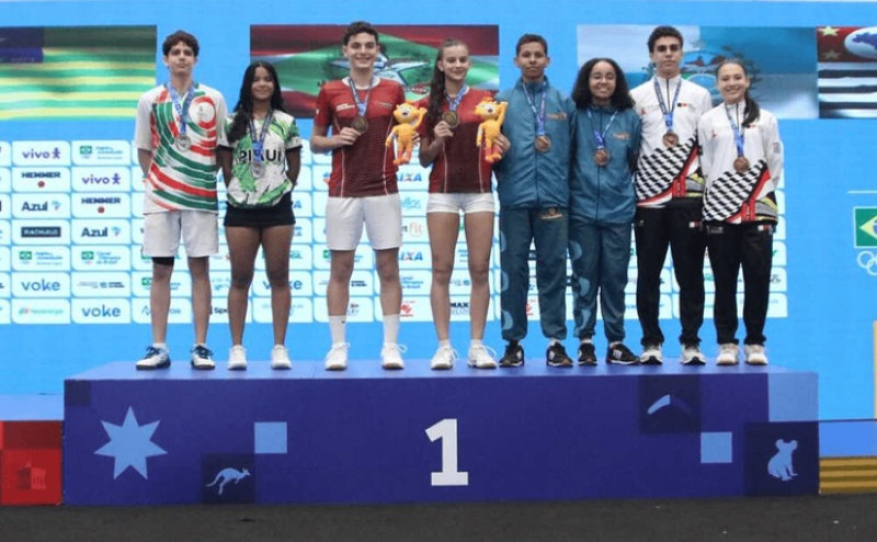 Badminton piauiense conquista quatro medalhas nos Jogos da Juventude, na Paraíba