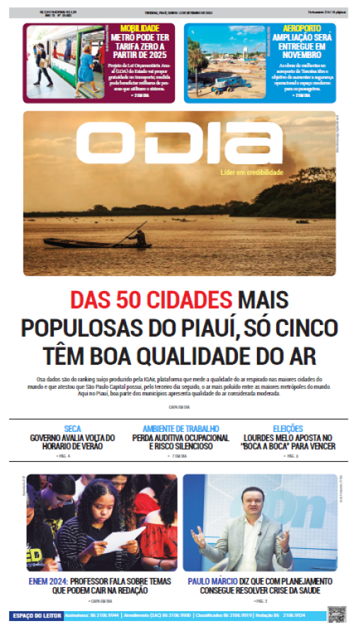 Confira os principais destaques do Jornal O Dia desta quinta-feira (12)