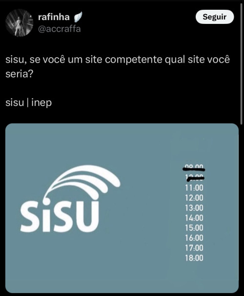 Espera para o resultado do SISU vira meme.  - (reprodução da internet )