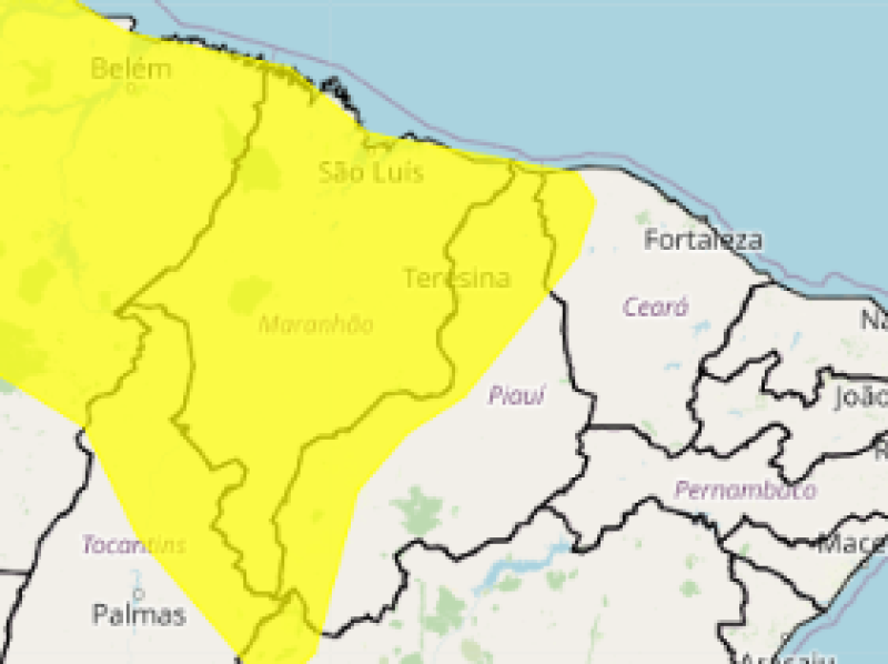 Teresina e 111 cidades do Piauí estão em alerta para chuvas intensas; veja lista - (Reprodução)