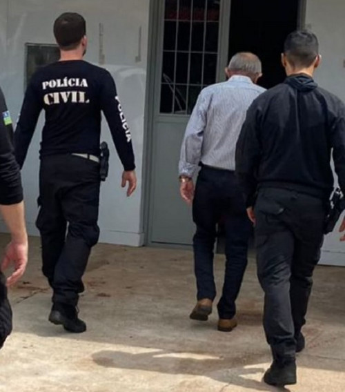 Idoso preso suspeito de estupto de vulnerável em José de Freitas - (Divulgação / Polícia Civil - PI)