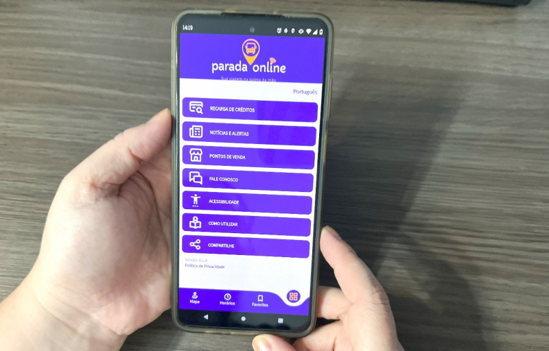 Estudantes podem recarregar passe estudantil pelo aplicativo Parada Online - (Divulgação)