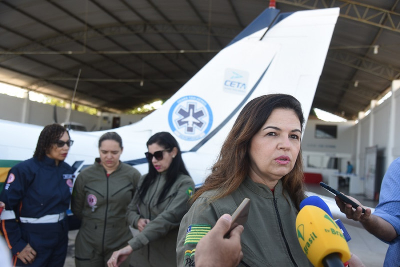 Cristiane Rocha, coordenadora estadual do SAMU Aéreo. - (Assis Fernandes/ODIA)