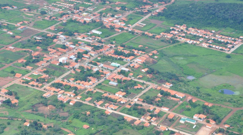 Visão aérea de Lagoa do Sítio, no Piauí  - (Divulgação)