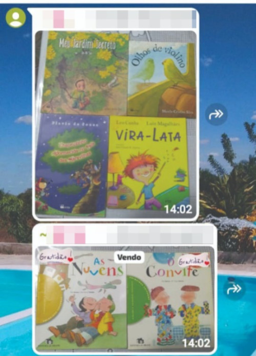 Grupos em aplicativo de mensagem criado por pais facilitam compra e venda de livros - (Reprodução)