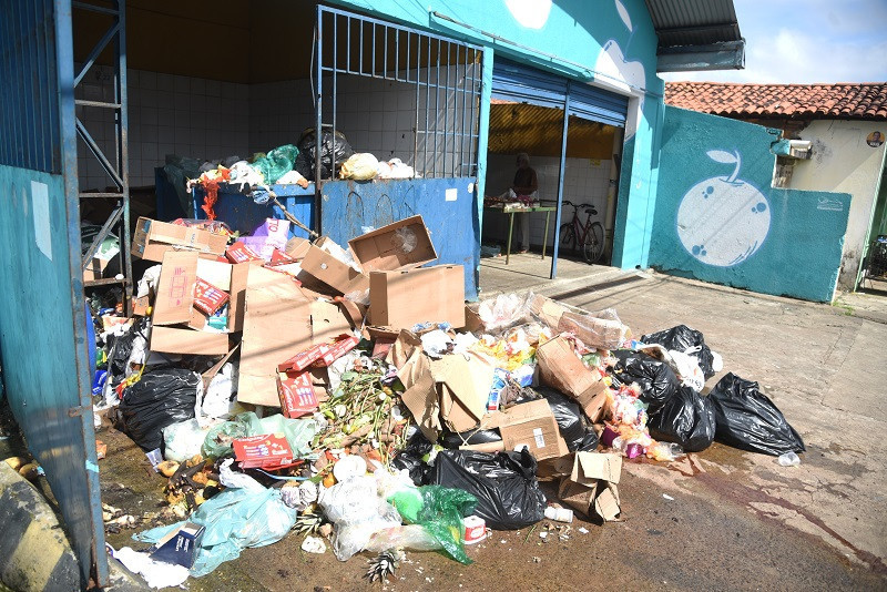Carros de coleta de lixo não voltam às ruas em Teresina mesmo após acordo com Prefeitura - (Assis Fernandes/O Dia)