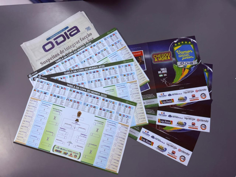 Jornal O Dia traz tabela especial da Copa para torcedores acompanharem os jogos