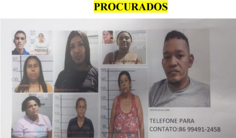 Lanceiros procurados pela Polícia Civil do Piauí. - (Divulgação / Polícia Civil - PI)