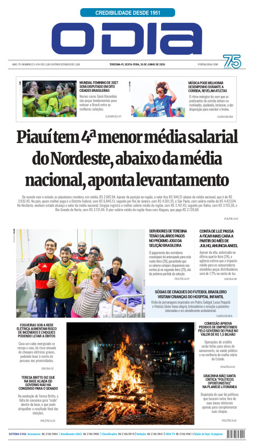Confira os principais destaques do Jornal O Dia desta sexta-feira (26)