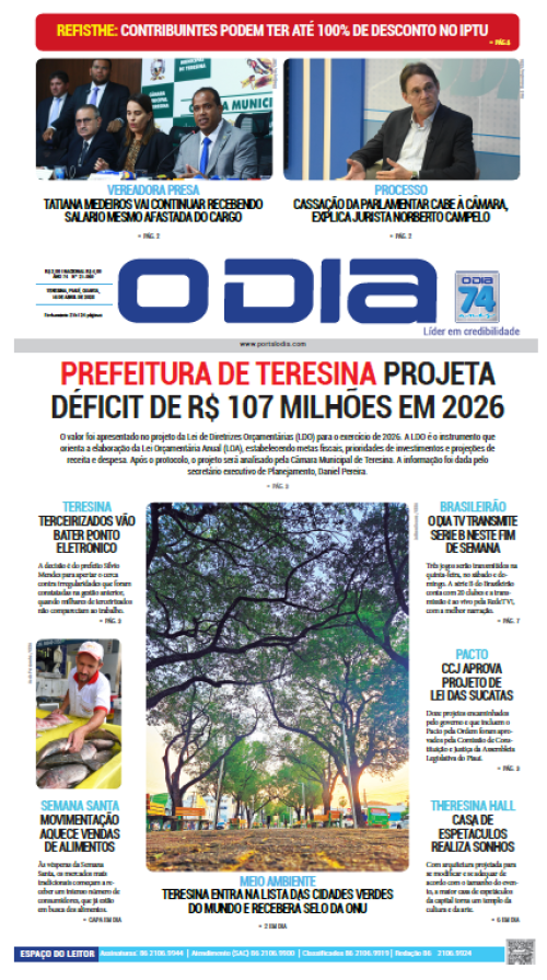 Confira os principais destaques do Jornal O Dia desta quarta-feira (16)