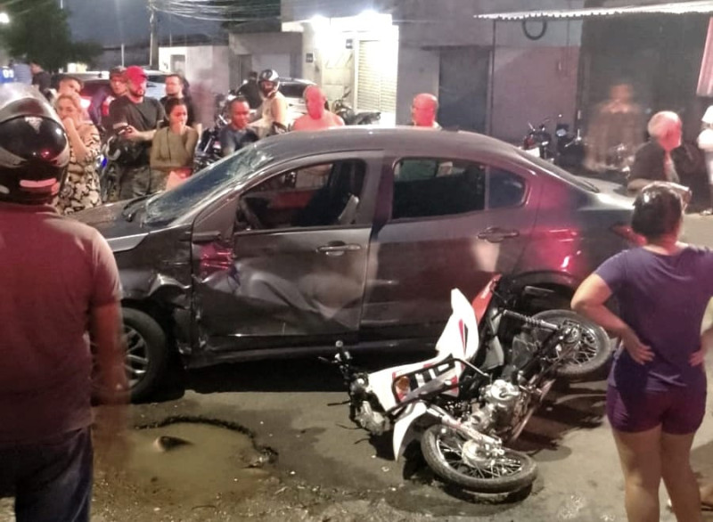 Motociclista morre após colidir com carro na zona Sul de Teresina - (Reprodução/Redes sociais)