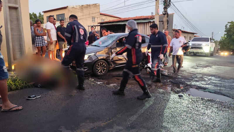 Motociclista morre após colidir com carro na zona Sul de Teresina