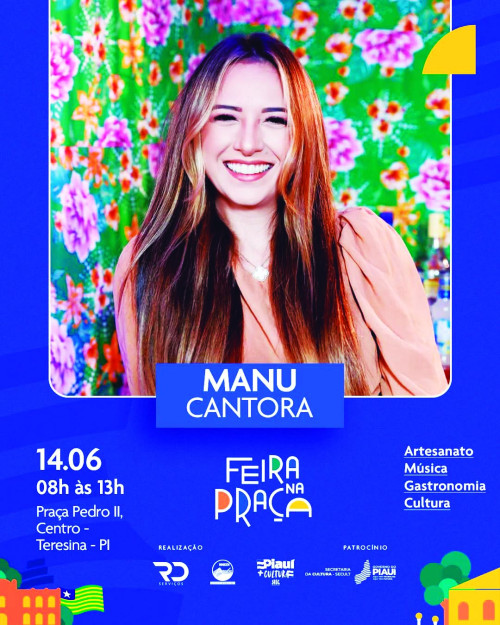 A praça Pedro II, no centro de Teresina, recebe neste domingo (14) mais uma edição da Feira na Praça - (Divulgação)