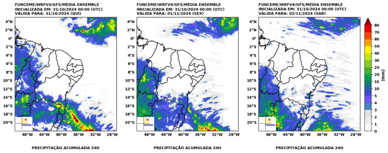 Fenômeno temporário leva chuvas para o norte do país  - (Reprodução)