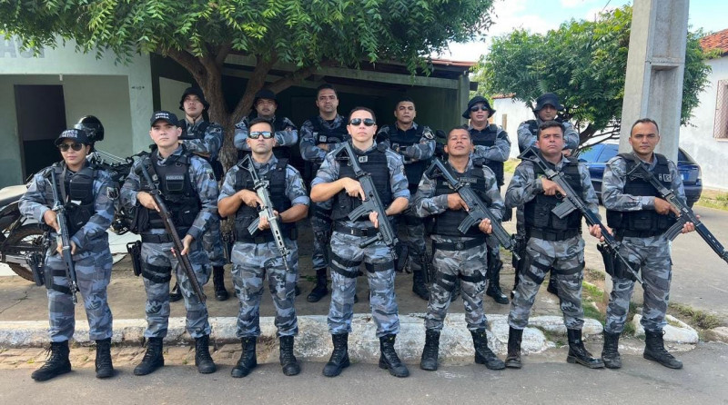Força policial piauiense envolvida na operação - (Divulgação)