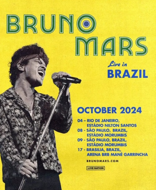 Confira as datas e locais dos shows de Bruno Mars - (Reprodução/Instagram )