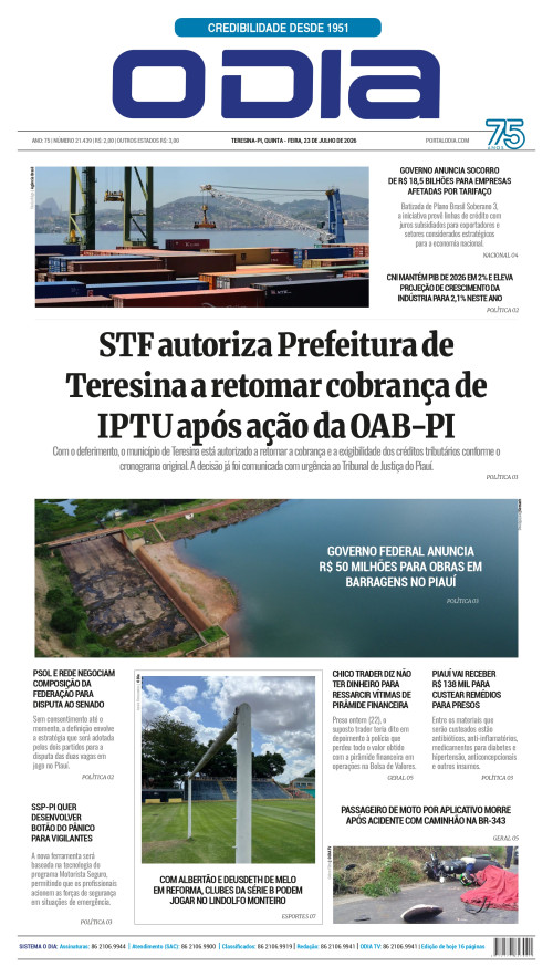 Confira os principais destaques do Jornal O Dia desta quinta-feira (23)