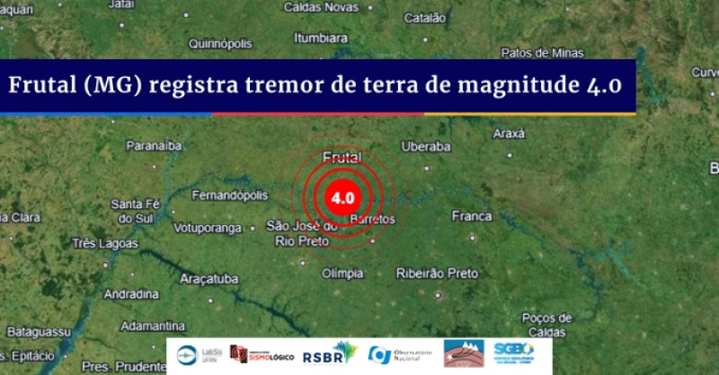 Dois terremotos são registrados em Minas Gerais com intervalo de 11 minutos