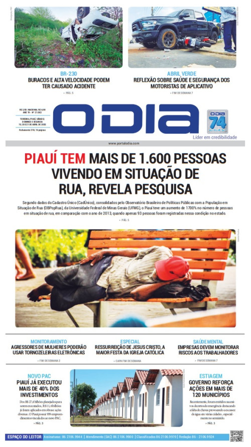 Confira os principais destaques do Jornal O Dia deste sábado (19)