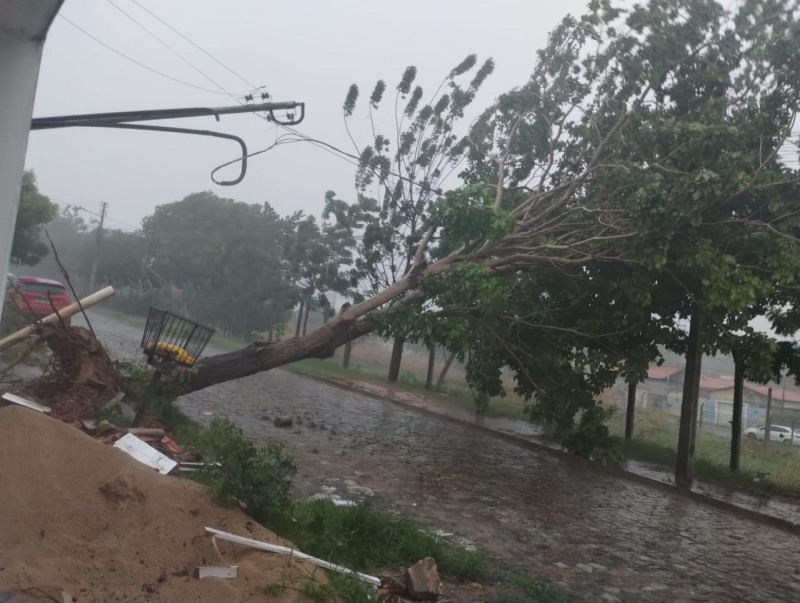 Bombeiros atendem 12 ocorrências durante a chuva em Teresina - (Divulgação/Corpo de Bombeiros do Piauí)