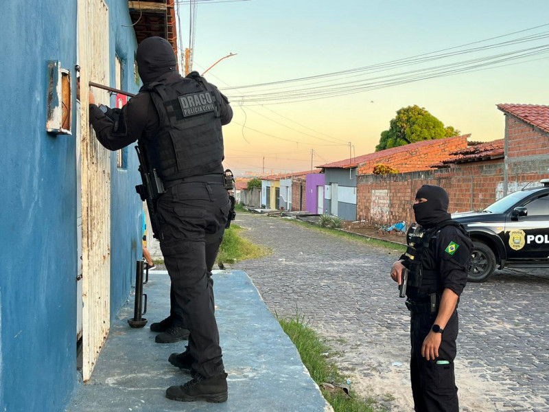 Operação Leviatã: polícia cumpre 14 mandados em Teresina e apreende armas