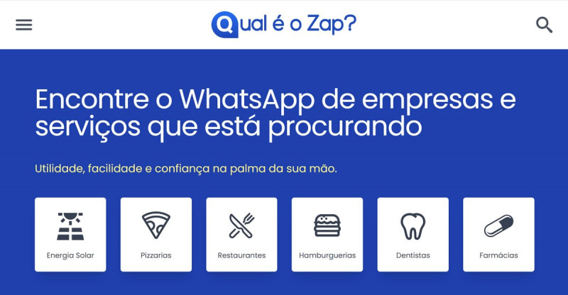 Encontre o WhatsApp de empresas e serviços que está procurando - (qualeozap.com)