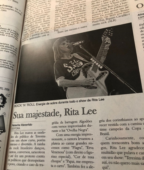 Registro no Jornal O DIA mostra Rita Lee em show no Piauí Pop - (Emelly Alves/O DIA)