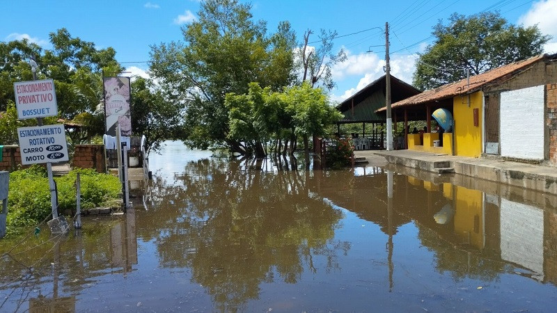 Nível do rio Longá deve reduzir nas próximas horas - (Reprodução/Jornal ESP)