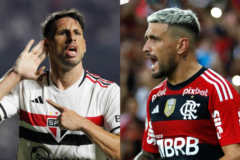 Flamengo e São Paulo vão começar a decidir a Copa do Brasil 2023 - (Rubens Chiri / saopaulofc.net e Felipe Duest/Pera Photo Press)