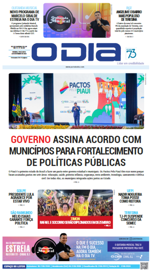 Confira os principais destaques do Jornal O Dia desta sexta-feira (22)