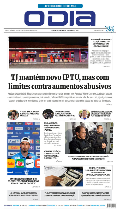 Confira os principais destaques do Jornal O Dia desta quarta-feira (24)