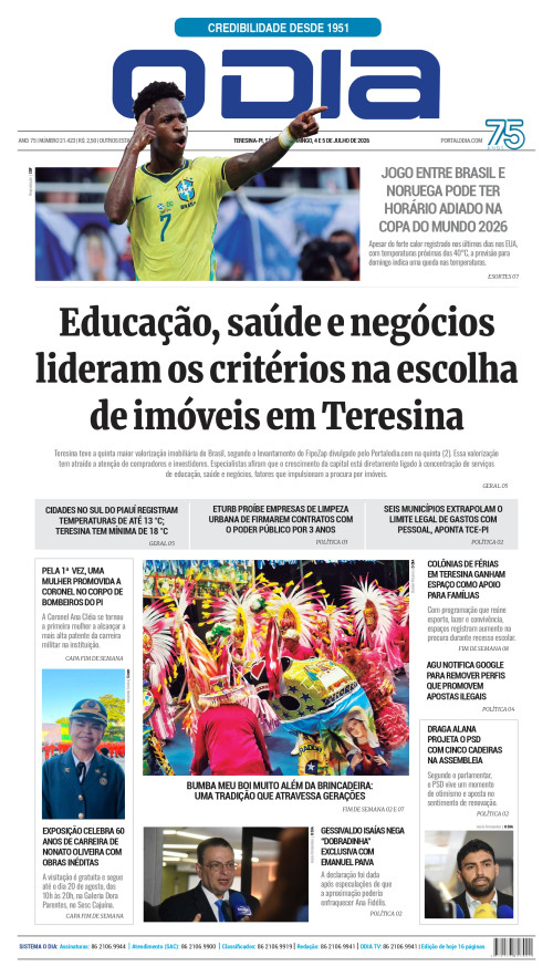 Confira os principais destaques do Jornal O Dia deste final de semana (04 e 05)