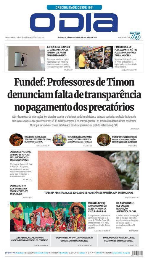 Confira os principais destaques do Jornal O Dia deste final de semana (06 e 07)