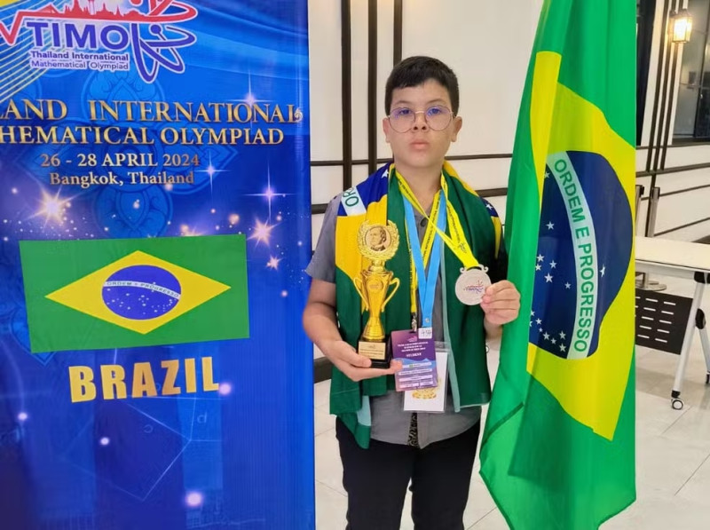 Brasileiro de 13 anos gabarita prova de raciocínio lógico na Olimpíada Global de Matemática - (Arquivo Pessoal )