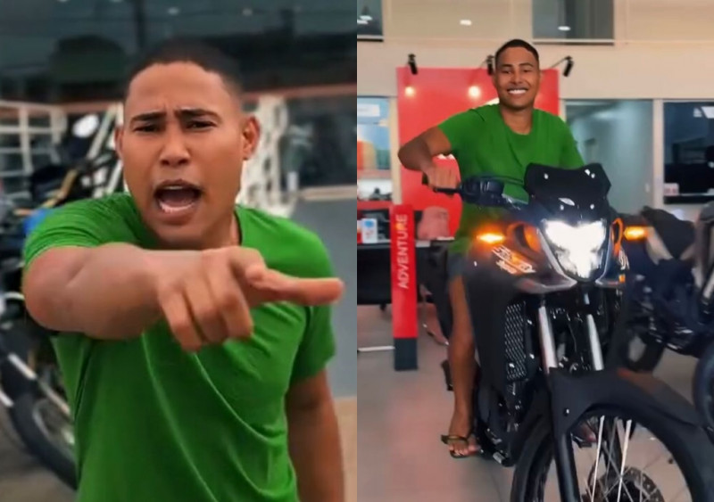 Itallo Bruno volta a fazer sorteios na internet: “única moto que nos restou”