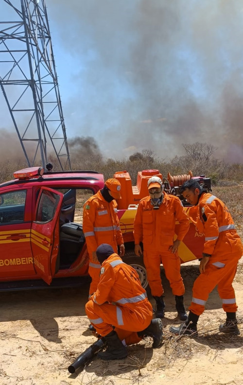 Bombeiros conseguem combater incêndio que matou quatro pessoas em Canto do Buriti - (Divulgação/Corpo de Bombeiros do Piauí)