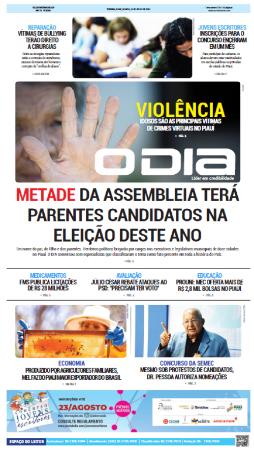 Confira os principais destaques do Jornal O Dia desta quarta-feira (24)