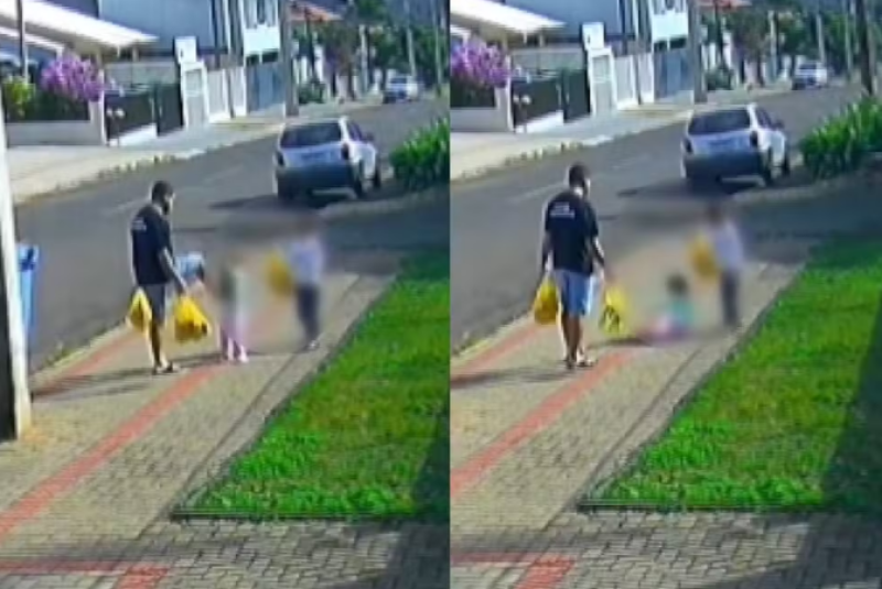 Pai que chutou filha de três anos no Paraná é preso após repercussão de vídeo