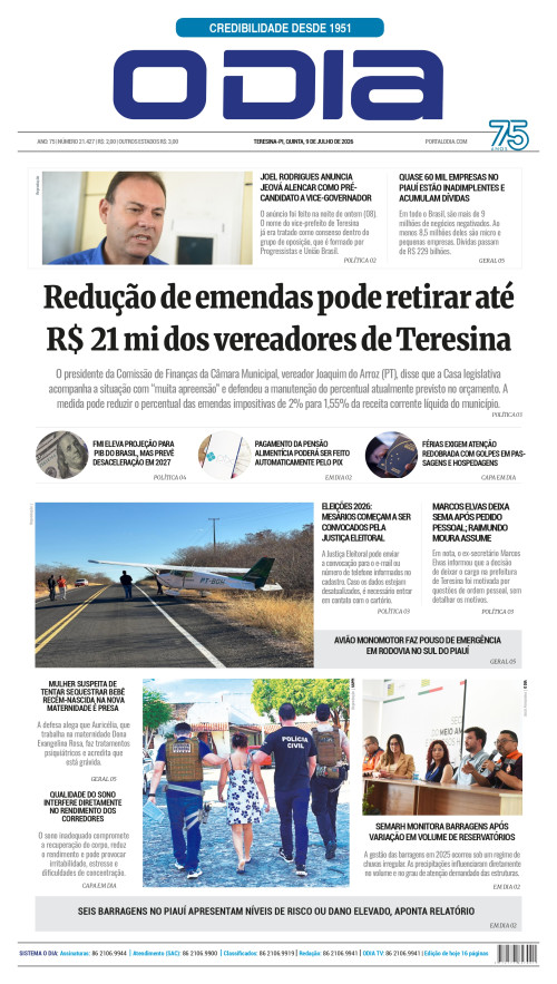 Confira os principais destaques do Jornal O Dia desta quinta-feira (09)
