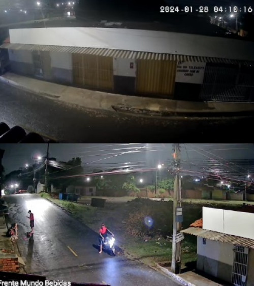 VÍDEO: dupla derruba família em moto durante assalto no Santo Antônio