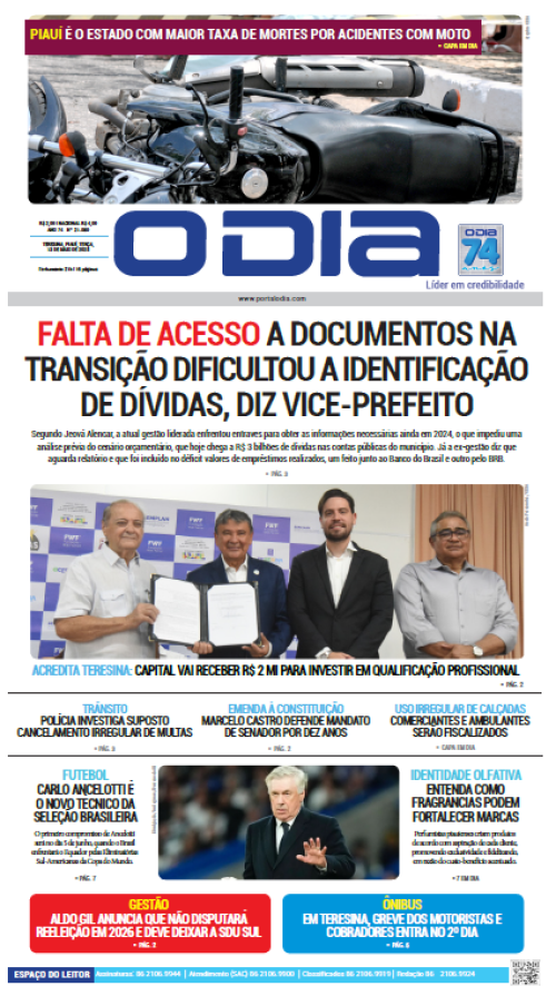 Confira os principais destaques do Jornal O Dia desta terça-feira (13)